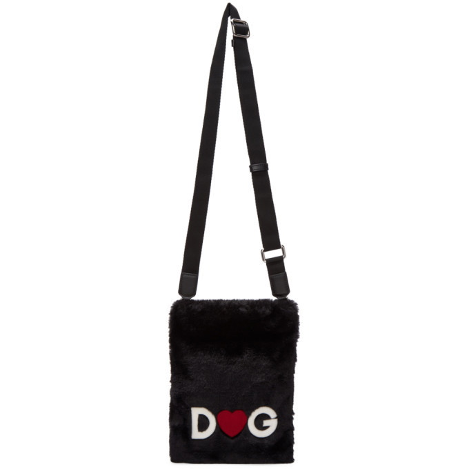 Photo: Dolce and Gabbana Black Fuzzy Crossbody Bag