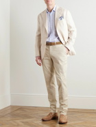 Brunello Cucinelli - Slim-Fit Cotton-Blend Twill Trousers - Neutrals