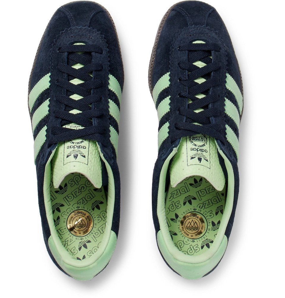 adidas Originals - Padiham Spezial Leather-Trimmed Suede Sneakers - - Navy adidas
