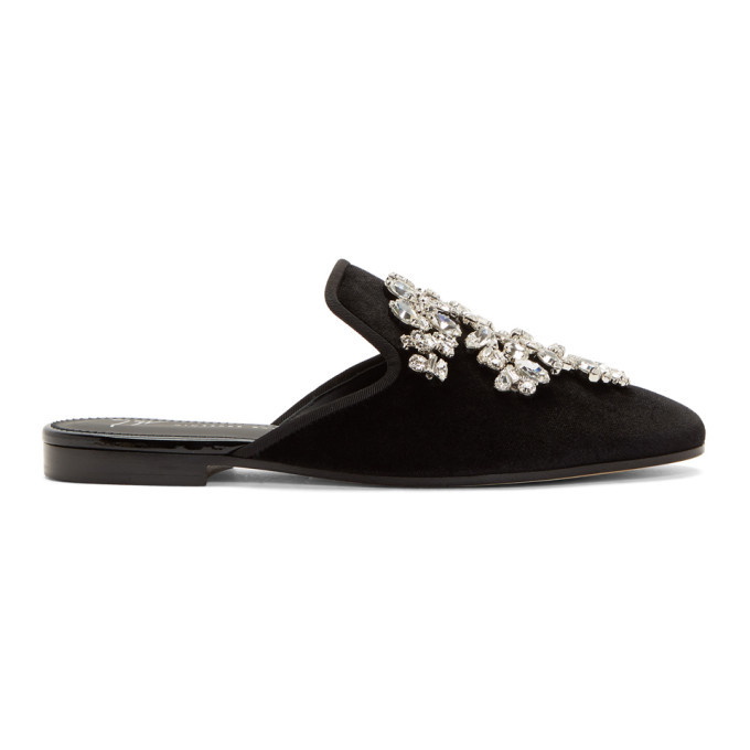 Photo: Giuseppe Zanotti Black Velvet Laticia 10 Loafers