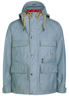 Moncler Grenoble Field Waterproof Hooded Denim Jacket Light Blue