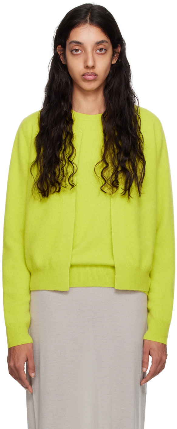 Frenckenberger Yellow Mini Bomber Cardigan