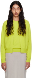 Frenckenberger Yellow Mini Bomber Cardigan