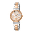 Roberto Cavalli Logo Rose Gold-tone Dial Ladies Watch RC5L080M0065