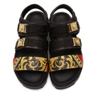 Versace Black Buckle Sandals