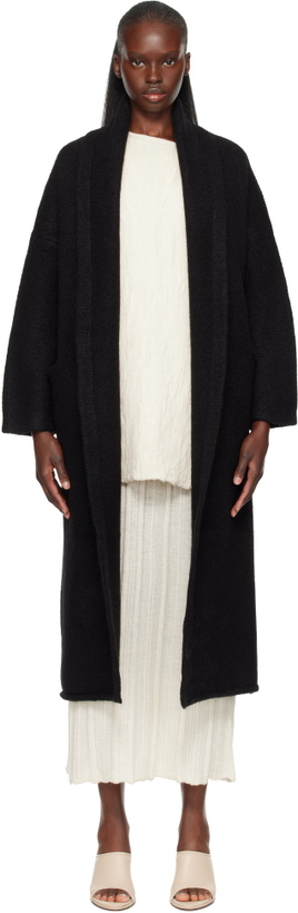 Photo: Lauren Manoogian Black Long Shawl Cardigan