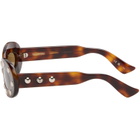 Valentino Brown Oval Sunglasses