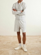 Thom Browne - Logo-Appliquéd Striped Cotton-Piqué Bomber Jacket - Gray