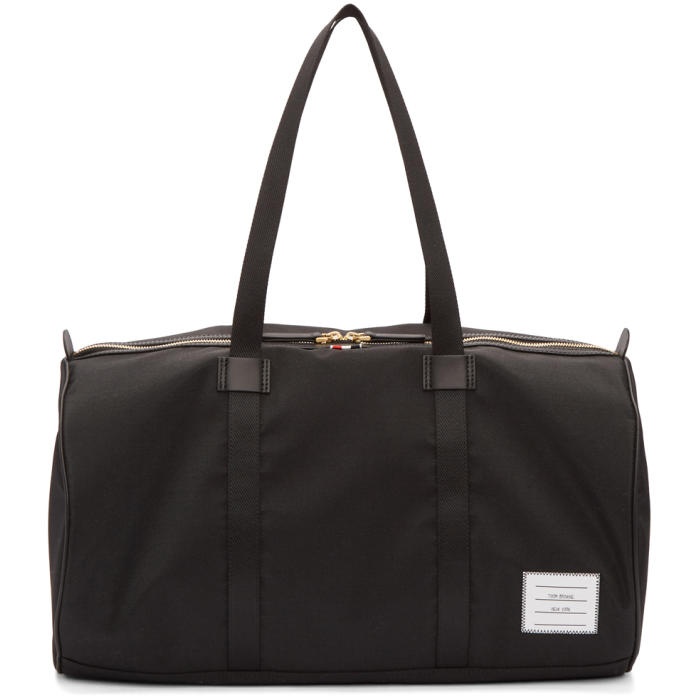 Photo: Thom Browne Black Small Unstructured Gym Bag