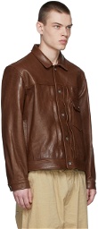 YMC Brown Leather Jacket