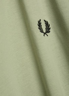 Fred Perry Embroidered Logo Cotton T-shirt Green