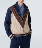Valentino Colorblocked logo zip-up sweatshirt