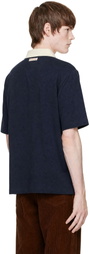 Marni Black & Blue Stripe Polo