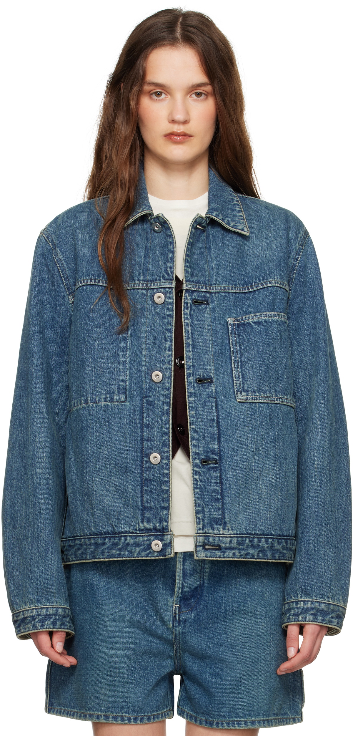 Jil Sander Women's Plus High Neck Zip Up In Tie Dye in Multi