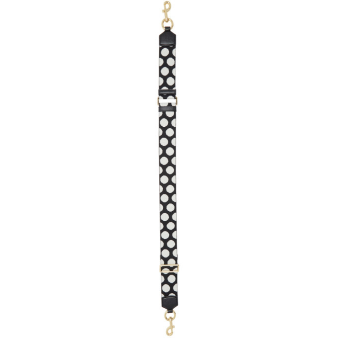 Marc Jacobs The Logo Webbing Dot Snapshot Strap Black/Gold