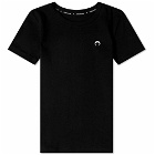 Marine Serre Women's Organic Cotton Mini Fit T-Shirt in Black