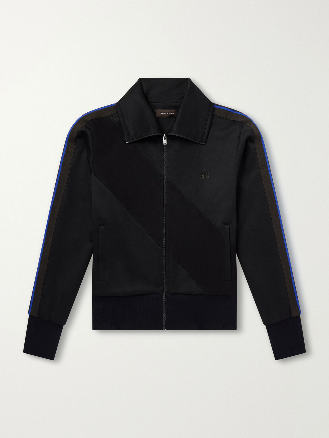 Wales Bonner - Form Logo-Embroidered Striped Jersey Jacket - Black
