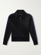 Wales Bonner - Form Logo-Embroidered Striped Jersey Jacket - Black
