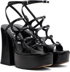 Marc Jacobs Black 'The Kiki Platform' Heeled Sandals
