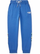 Missoni - Tapered Logo-Embroidered Cotton-Jersey Sweatpants - Blue