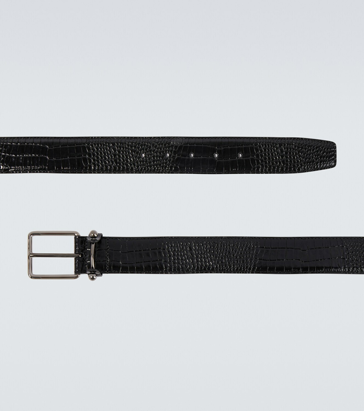 Christian Louboutin Croc-effect leather belt