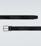 Christian Louboutin Croc-effect leather belt
