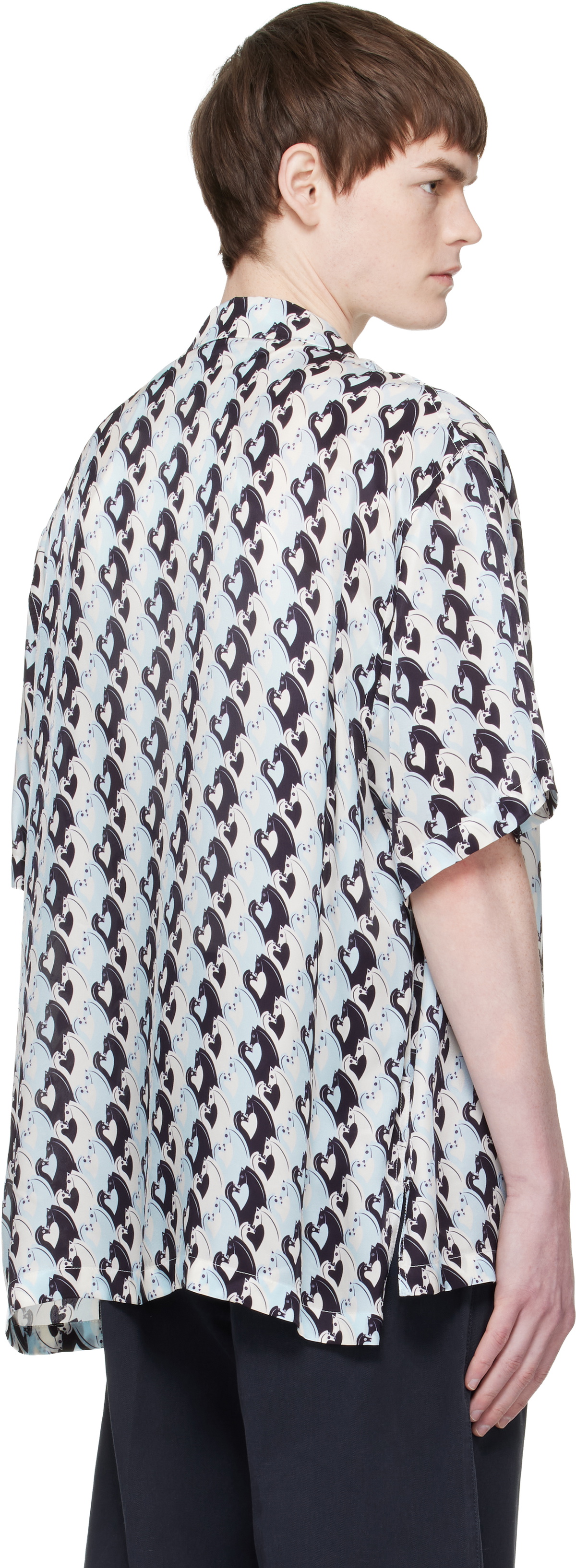 Lanvin Blue Lunar Year Print Shirt