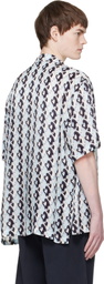 Lanvin Blue Lunar Year Print Shirt