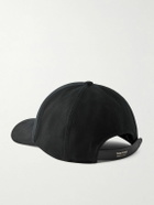 TOM FORD - Leather-Trimmed Logo-Embroidered Cotton-Twill Baseball Cap - Black