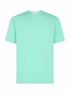 MC2 Saint Barth Man Sage Green Cotton Jersey T-shirt Dover With St. Barth Embroidery