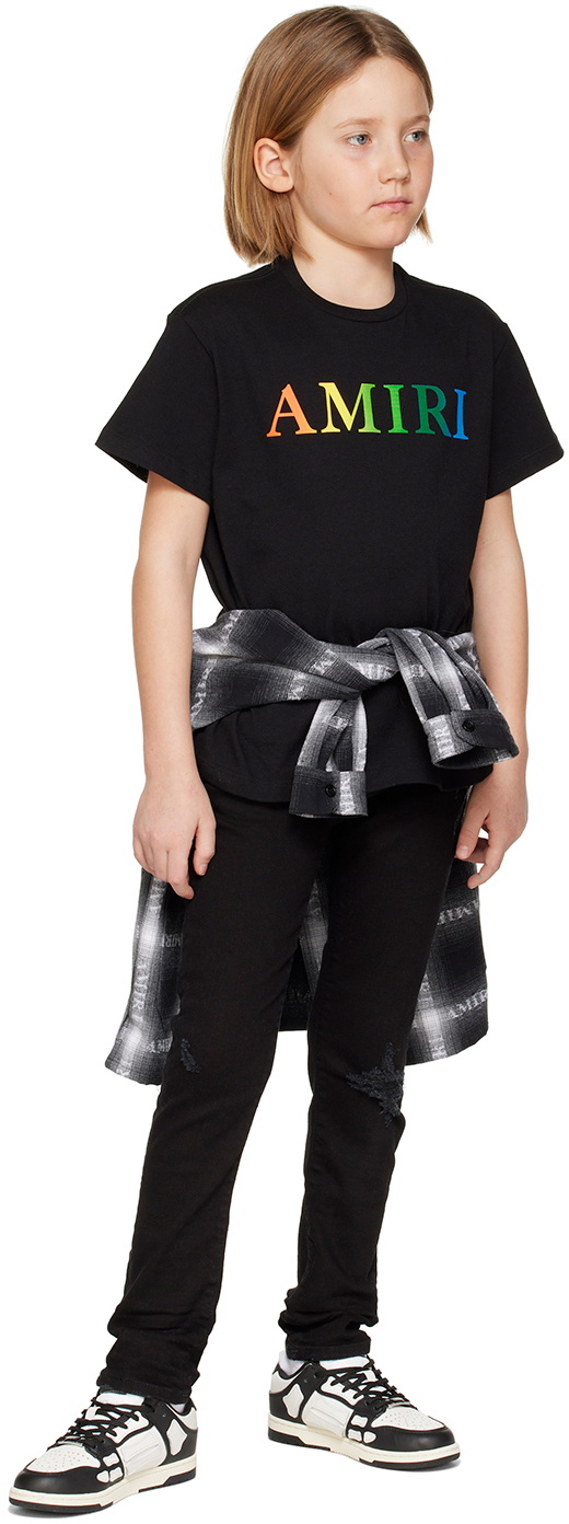 AMIRI Kids Black Broken Jeans