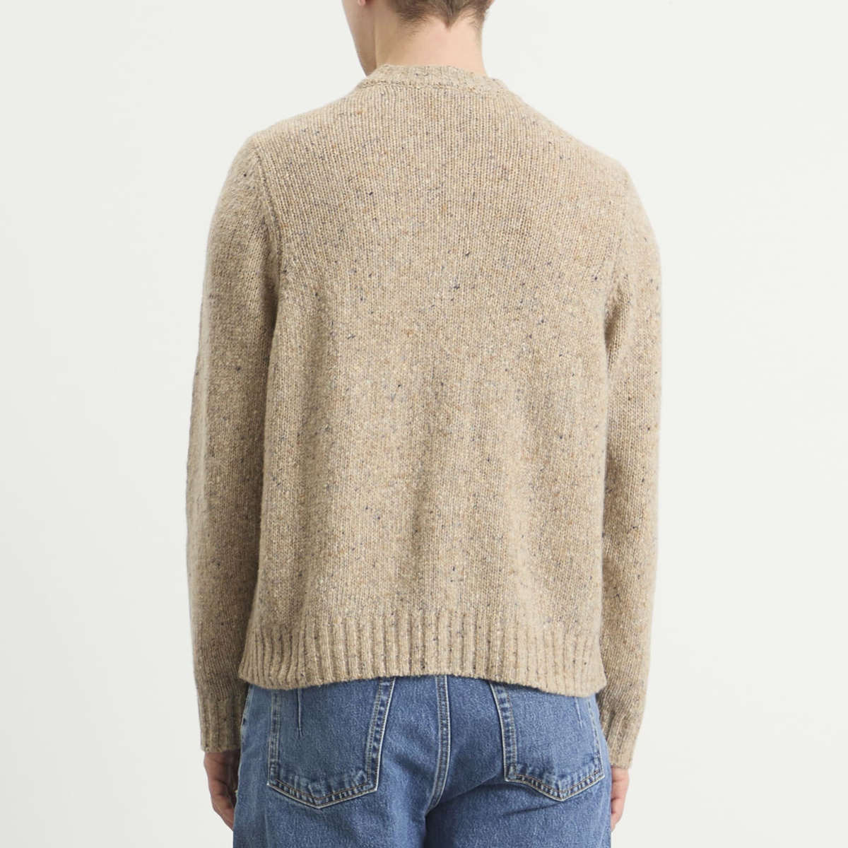 Won Hundred Men's Bently Reverse Seam Jumper in Plaza Taupe