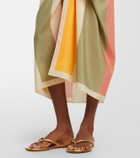 Eres Croquant striped cotton and silk beach cover-up