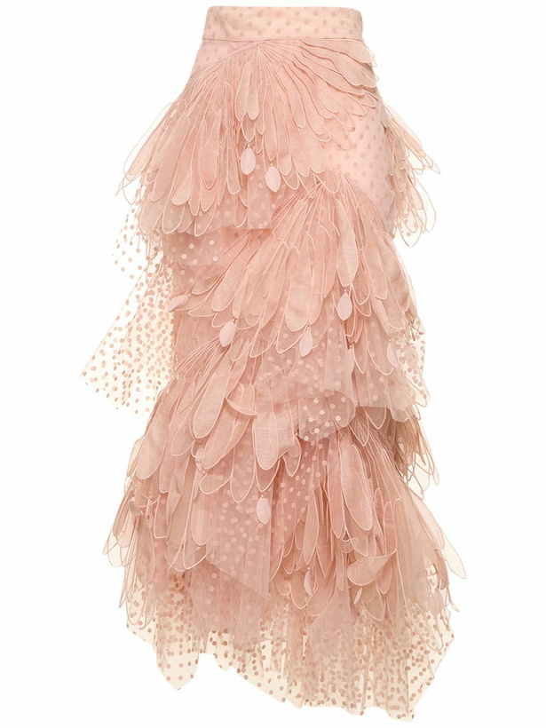 Photo: ZIMMERMANN - Lvr Exclusive Flocked Tulle Long Skirt