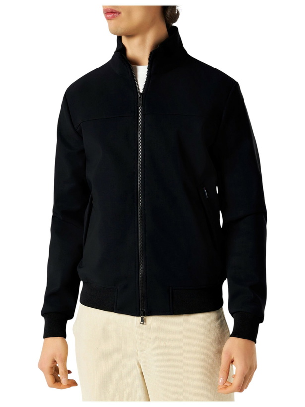Photo: MC2 Saint Barth Man Mid-weight Black Bomber Jacket Traveler