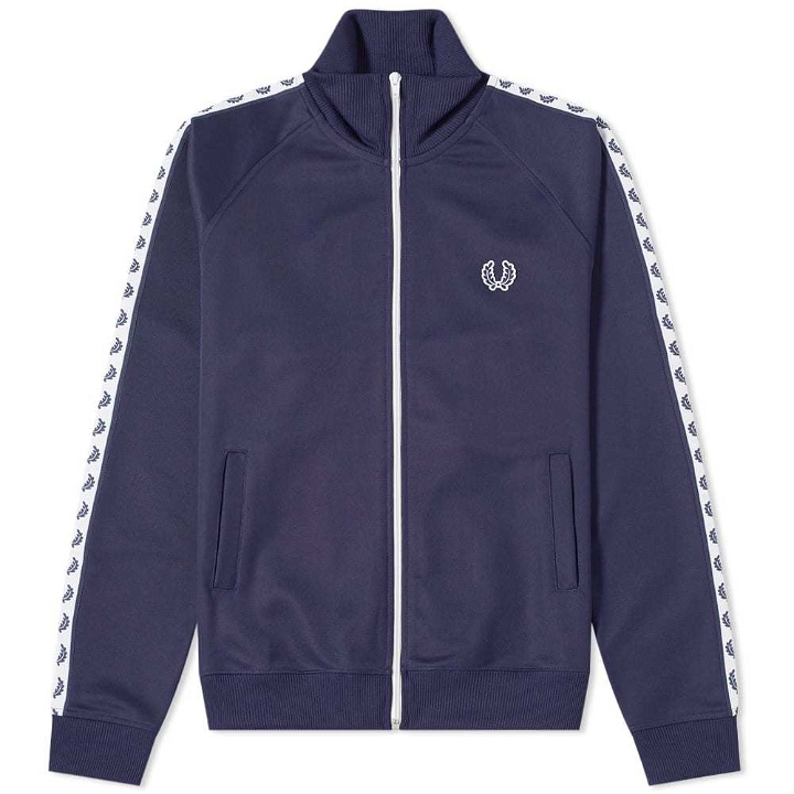 Photo: Fred Perry Taped Track Jacket Carbon Blue