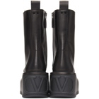 Valentino Black Valentino Garavani VLogo Platform Combat Boots