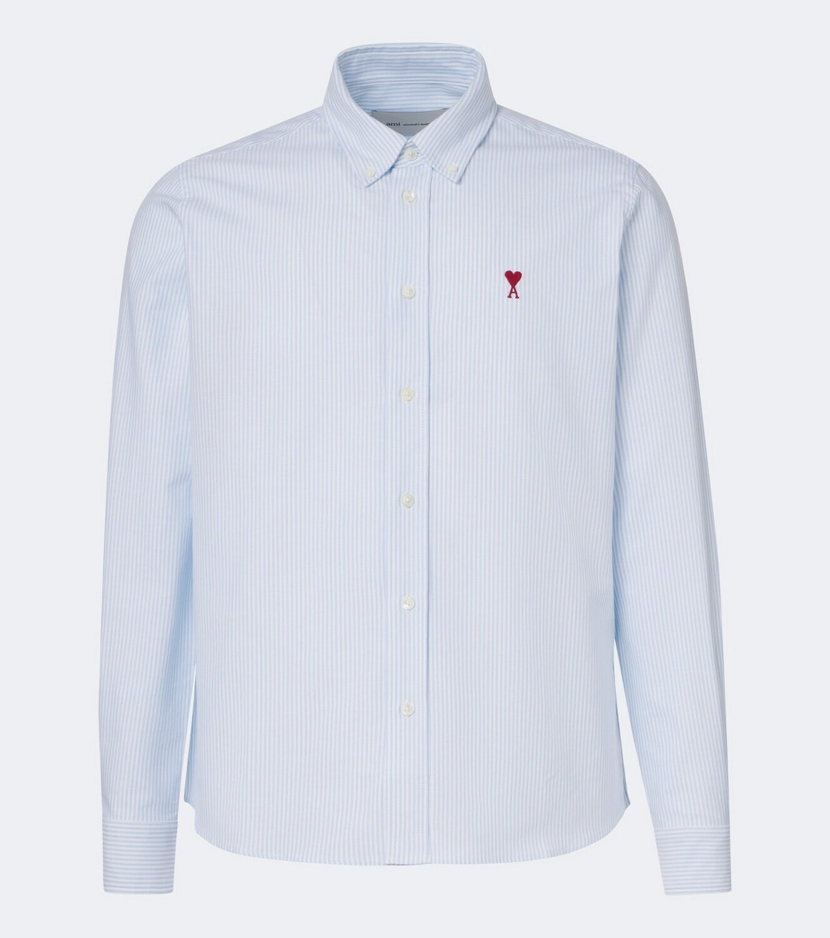 Ami Paris Ami de Cœur striped cotton shirt