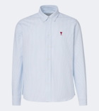 Ami Paris Ami de Cœur striped cotton shirt