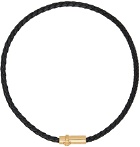 Versace Black Braided Necklace