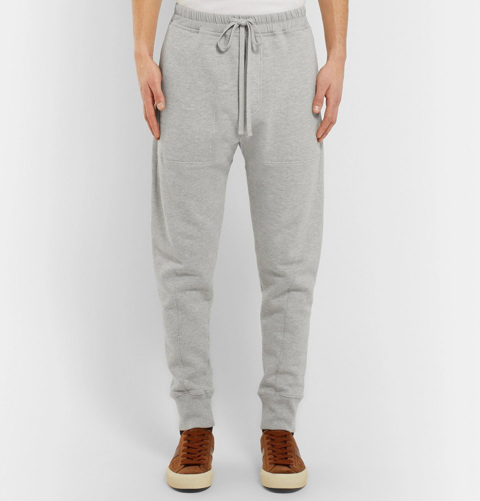Slim-Fit Loopback Cotton-Jersey Sweatpants