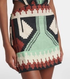 Johanna Ortiz Printed halterneck linen minidress