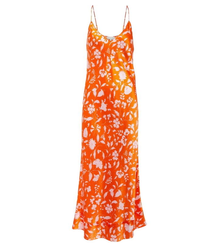 Photo: Lee Mathews Bella floral silk satin slip dress