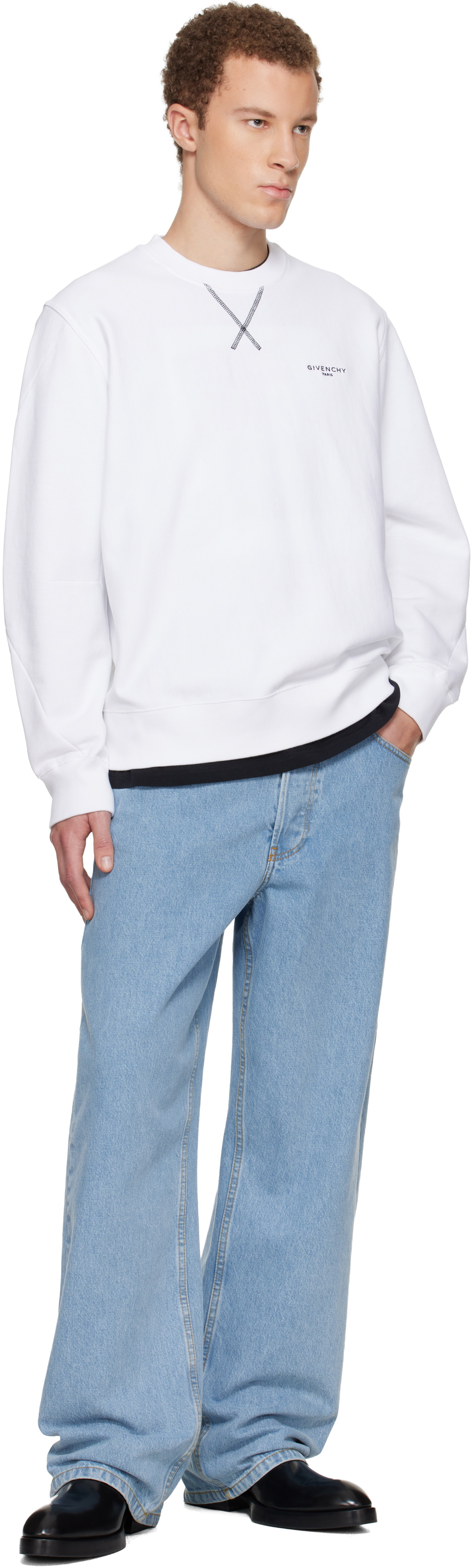 Givenchy White Couture Seam Sweatshirt