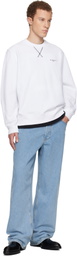 Givenchy White Couture Seam Sweatshirt