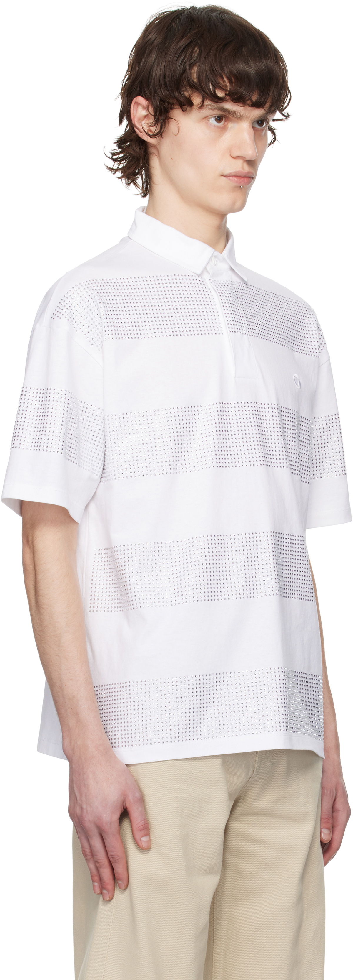 Coperni White Striped Polo
