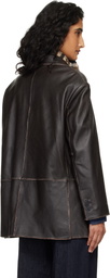 Weekend Max Mara Brown Pila Leather Blazer