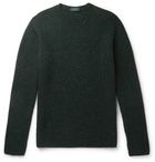 Incotex - Slim-Fit Mélange Virgin Wool Sweater - Forest green