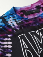 AMIRI - Logo-Print Tie-Dyed Cotton-Jersey T-Shirt - Purple