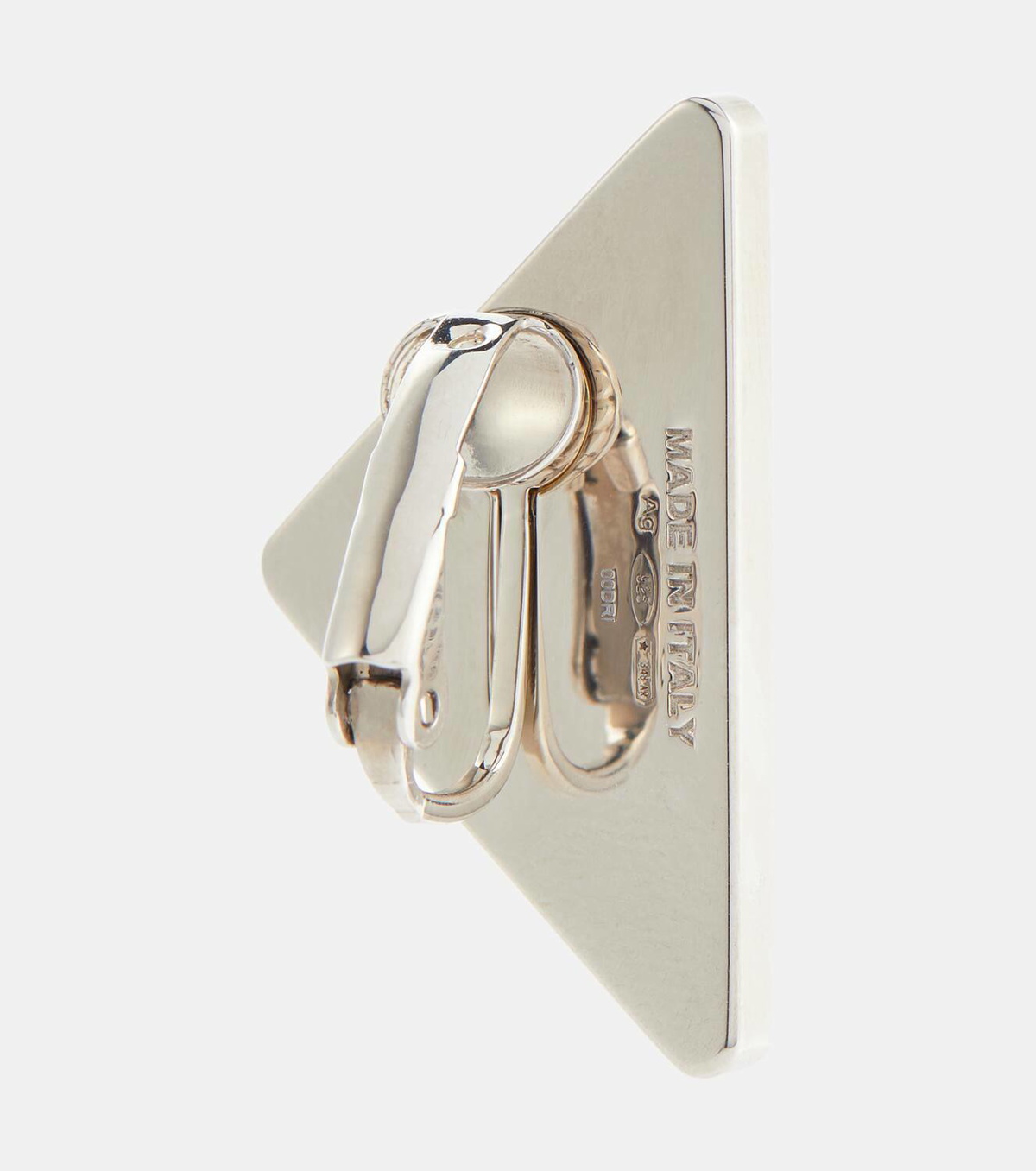 Prada Logo clip-on single earring